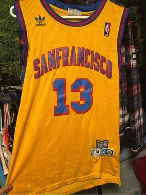 NBA Yellow San Francisco #13 Jersey with Blue and Red Trim